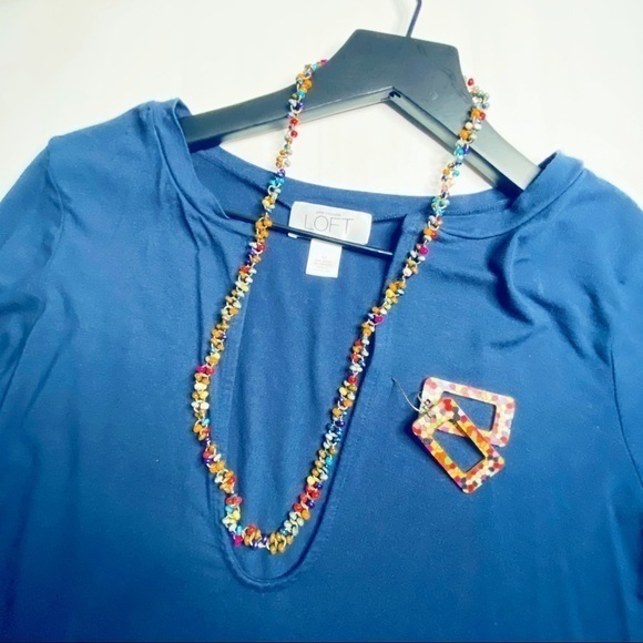 Boho beaded necklace with matching‎ earrings - Picture 2 of 4